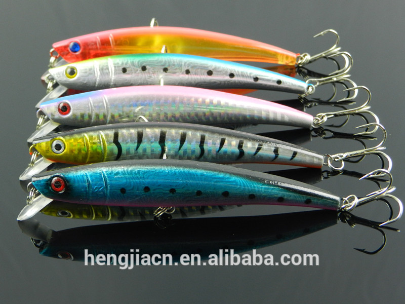 Top quality 10 colors Minnow 115MM11.2G-4#hook high steel treble fishing lure 3D eyes hard fishing hooks lure free shipping