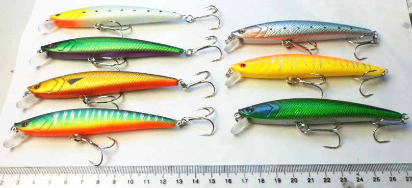 500PCS 110mm Minnow plastic Hard baits fresh water Fishing lures mixed tackle baits Minnow 11CM 10.2G 4#hooks