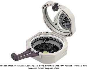 Brunton COM-PRO Pocket Transit Pro Compass 0-360 Degree 5008: F-5008