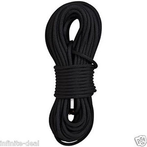 New England KMIII 7/16 x 600 Static Climbing Rescue Caving Rope Polyester Black