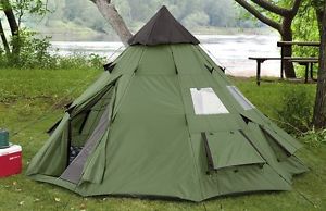 Tent Gear Outdoor Camping  Large 6 Person Family Tepee Shelter Hiking Equipment