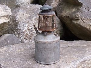 Antique Coleman Jumbo Gas Lantern Rare Poultry Style Old Mica Globe Rare Find