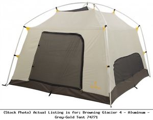 Browning Glacier 4 - Aluminum - Grey-Gold Tent 74771: 5492711