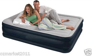 2-colored PVC L203cm*W157*H48cm Pile Coating Double Mattress/Air/Inflatale Bed