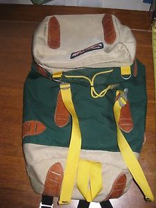 ALPENLITE BACKPACK VENTURA CALIFORNIA CORDURA AND LEATHER  DAYPACK  20"X10"X7"