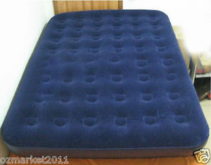 Dark Blue PVC L200cm*W150cm*H23cm pile coating Double Mattress/Air/Inflatale Bed