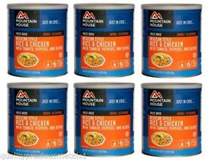 Mountain house Mexican Style Rice & Chicken 6 Cans - New