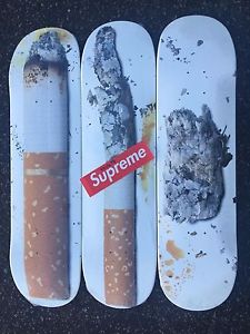 Urs Fischer for Supreme New York SS16 Skateboard Deck Set Toasted Fried Baked