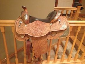 Circle Y Western Pleasure Equitation Show 16" Saddle Full Quarter Horse Bars