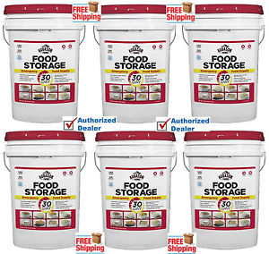 Augason Farms 180 Days Food Storage - Emergency Food Supply 6 x 7 Gallon Pail