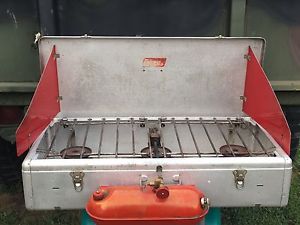 VINTAGE COLEMAN ALUMINUM 3 BURNER CAMPING STOVE