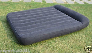 Dark Blue PVC L191cm*W99cm*H30cm Pile Coating Double Mattress/Air/Inflatale Bed