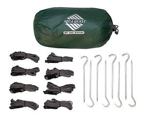 Aqua Quest Guide Sil Tarp + Accessories Kit - 100% Waterproof 13 x 10 ft Tarp