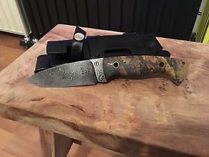 Ingo Müller Damast Bushcraftknife, Outdoorknife und Survivalknife