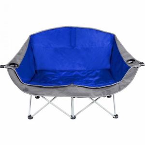 Outdoor Folding Chair Camping Fishing Beach Portable 2 Person Padded Club Seat