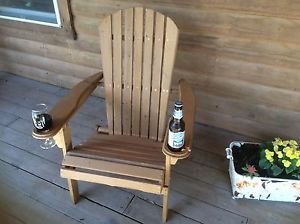 Folding Adirondack chair Fully Assembled! With wine and drink holder built in!