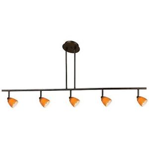 Cal Lighting SL-954-5-RU-OSA Track Lighting, Rust & Osa