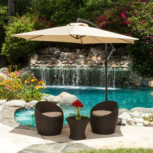 Hanging Patio Umbrella Shade Canopy Deck Backyard Waterproof Shelter