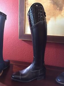 New DeNiro S7001/Lucido dressage tall boots ladies sz US8.5 blk NWT