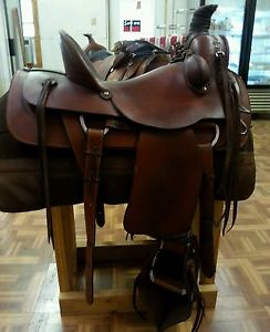 Amish Saddle Handcrafted Ranch Style Roping Saddle