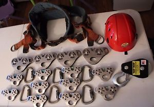 HUGE LOT OF TOP QUALITY Zipline Climbing Gear/LG&SM TROLLEYS,HELMET,CARIBINERS++