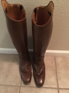 Brown Konig Custom Dressage Boots men's 9.5