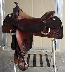 Jim Taylor Custom Heritage Reining Saddle w/Sterling Silver Reiner