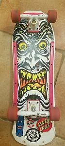 Vintage old 80's NOT reissue amazing  skateboard deck Rob Roskopp Santa Cruz