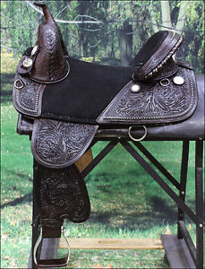 TW101DB-A HILASON BROWN TREELESS WESTERN TRAIL BARREL RACING HORSE SADDLE 16"