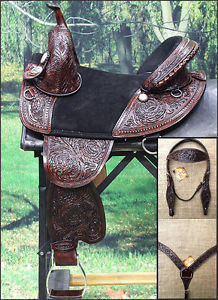 TW105PA326 HILASON TREELESS WESTERN TRAIL BARREL RACING SADDLE BRIDLE COLLAR 16"