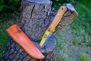 Bushcraft knife hand made woodlore style.