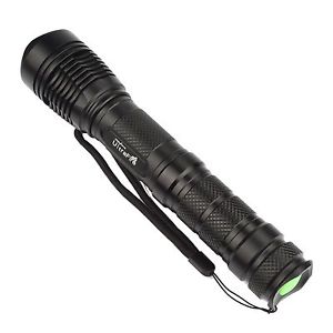 2000 Lumens 5-Modes CREE XM-L T6 LED Zoomable Black Flashlight Light Torch