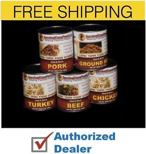 Survival Cave Food 12- 28 oz Variety Combo Beef, Chicken,Turkey, Pork, Grd Beef