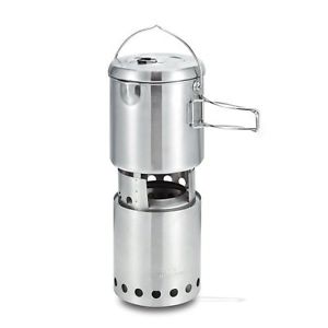 Premium Outdoor Stainless Steel Camp Stove Combo - Backpacking Camping Hiking