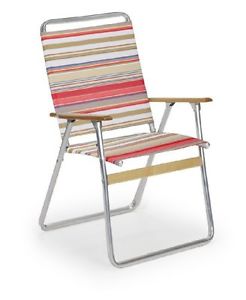 Telescope Casual Easy In and Out High Back Folding Beach Arm Chair, Fiesta