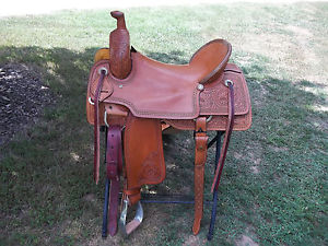 Ranch Cutting Saddle/  Corriente Saddle Co. 17 Inch Hard Seat