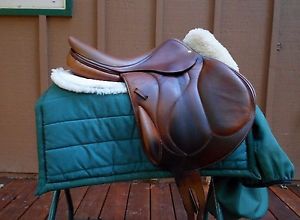 2008 17" DEVOUCOUX Chiberta XC monoflap jump saddle  - NICE! Competitive price.