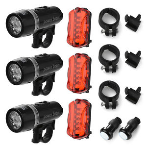 Bike Light Set 3pcs LED Headlight and Taillight + A Pair of Handlebar Lamp CS306