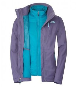 The North Face Zenith 3 in 1 Jacket Women'S Outdoor Jacket Greystone Blue Sz. S