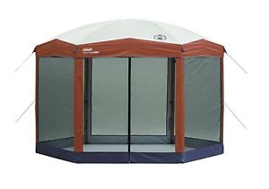 NEW Coleman 12' x 10' Instant Screened Tent Hexagon Outdoor Canopy Backyard Lawn