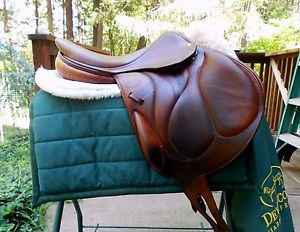 2008 17" DEVOUCOUX Chiberta XC monoflap jump saddle  - NICE! Competitive price.