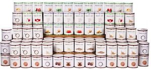 Emergency Food Kit 1 Year 1 Person 6,200 Servings Fruits Vegetables Meat & MORE