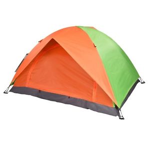 WS 5X Folding Double-Layer Waterproof 2 Persons Tent Orange+Green WS