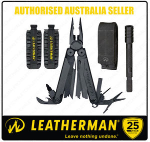 Leatherman Black WAVE Multi-Tool + Molle Sheath + 42 Bit Kit + Bit Extender  *AU