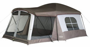 Wenzel 8 person outdoor family weather repellent Gray Klondike camping dome tent