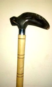 Wood Walking Stick hand  Cane  Color Beige