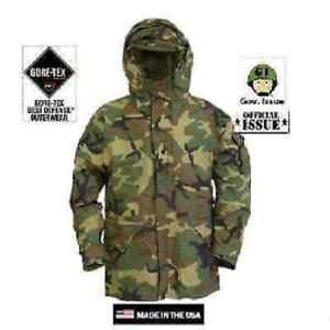 US Army ECWCS Goretex Cold Weather Parka Nässeschutz Jacke woodland Medium Long