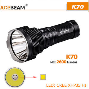 AU STOCK ACEBeam K70 Super Bright CREE XHP35 HI 2600 Lumen LED Flashlight 1300M