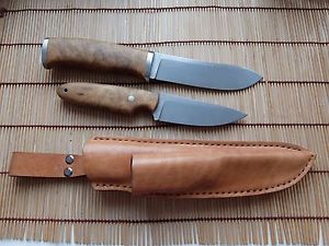 Knife "hunting couple", handmade from Russia. Swedish Damasteel based on RWL-34