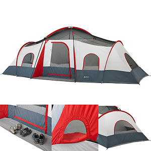 Ozark Trail 10 Person 3-room Instant Cabin Tent New Large Roomy Camping Outdoor